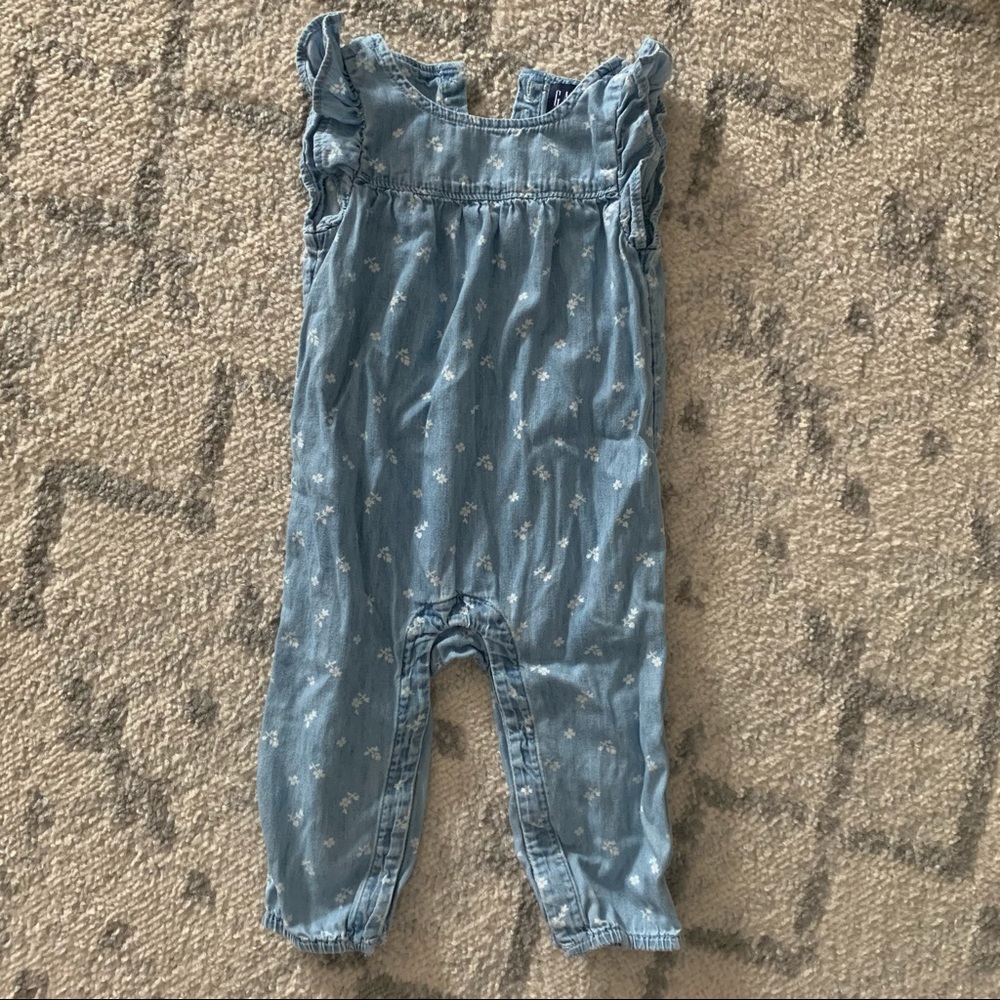 GAP Baby Denim Ruffle One Piece